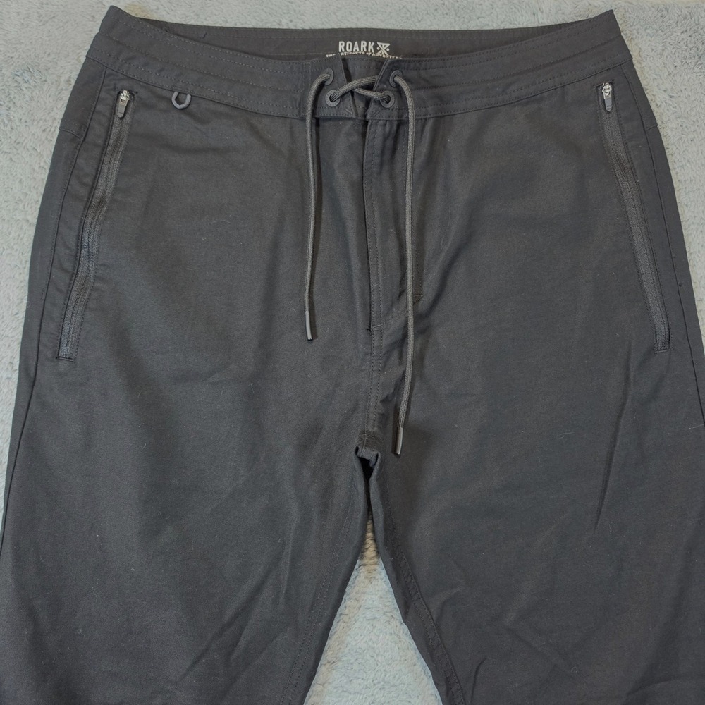 Roark Layover 2.0 Pants Mens 34 Black Travel Tech Utility RP305 Stretch Relaxed - Picture 2 of 10